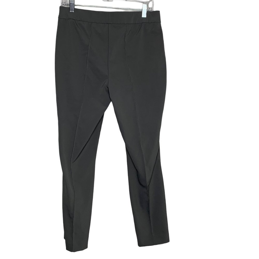 Lafayette 148 Gramercy Slim Pintuck Pants Gray Straight Leg Dresspants Size 8 - Picture 2 of 6